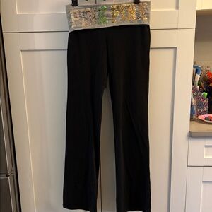 Victoria's Secret PINK Gray and Black Yoga Leggings